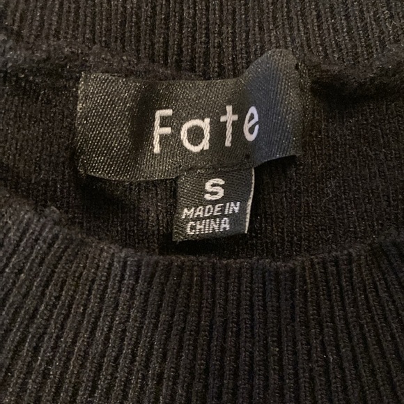 Fate Velvet Burnout Sleeve‎ Top Small Black - Picture 6 of 7